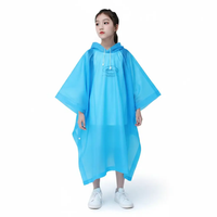 Kids EVA Rain Poncho with Drawstring Hood Kids Rainwear Rain Coats