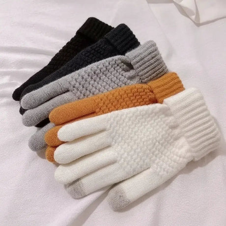 Winter Touchscreen Gloves, Fleece Lined Knit Wool Gloves & Winter Accessories Gloves & Mittens