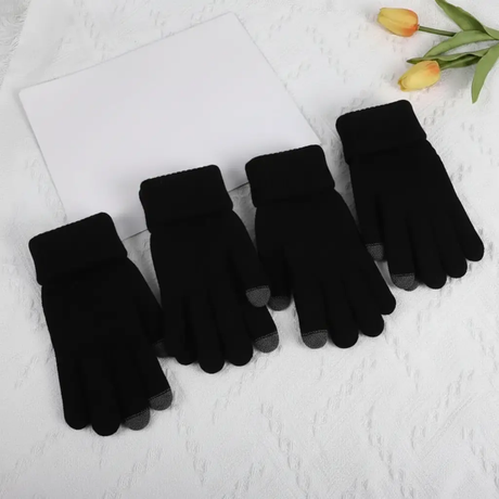 Premium Winter Touchscreen Gloves With Fleece Lining And Wool Knit Gloves & Winter Accessories Gloves & Mittens