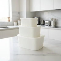 Multipurpose Storage Containers, Set of 3 Kitchen Storage Food Storage Containers