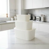 Multipurpose Storage Containers, Set of 3 Kitchen Storage Food Storage Containers