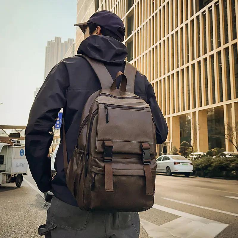 PU Leather Laptop Backpack, Water-Resistant Bags & Backpacks Laptop Backpacks