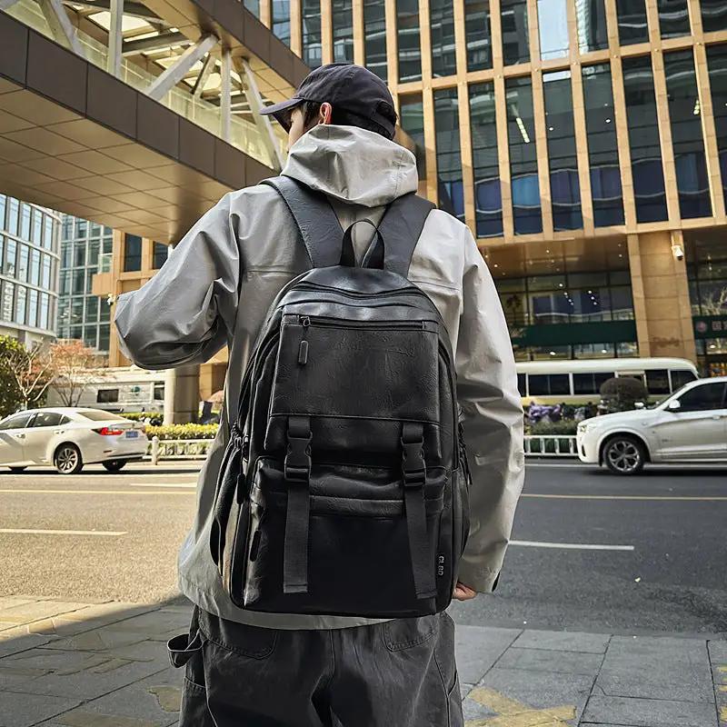 PU Leather Laptop Backpack, Water-Resistant Bags & Backpacks Laptop Backpacks