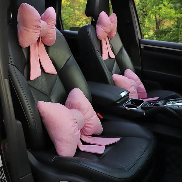 Luxury Bow Car Seat Cushion Set Car Accessories Seat Covers
