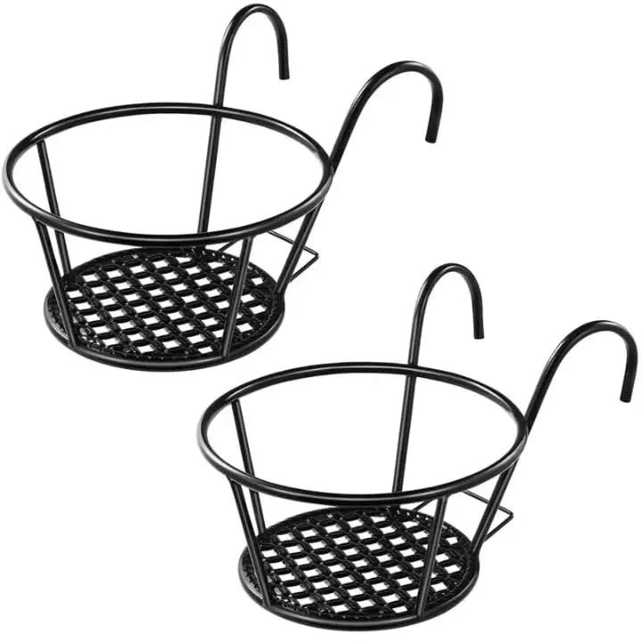 Metal Railing Flower Pot Holder Garden & Outdoor Plant Stands