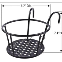Metal Railing Flower Pot Holder Garden & Outdoor Plant Stands