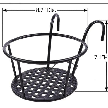 Metal Railing Flower Pot Holder Garden & Outdoor Plant Stands