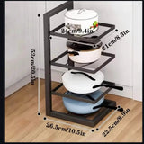 4-Layer Pot Rack Kitchen Storage Pot Racks