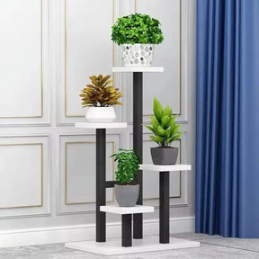 Multi-Layer Wooden Floral Display Rack Home Décor Rack Bookcases & Shelves