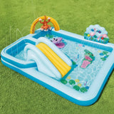 Splash Park Inflatable Play Pool with Slide & Water Sprayer Kids Outdoor Play Water Play Equipment