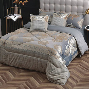 Silk Duvet Set – 6x7 with Fleece Bedsheet & 4 Pillowcases Bedding Bedding Sets