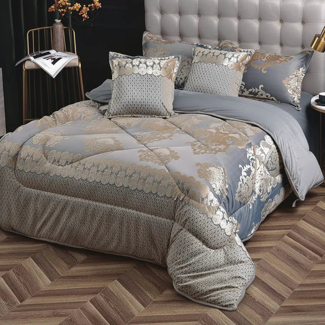 Silk Duvet Set – 6x7 with Fleece Bedsheet & 4 Pillowcases Bedding Bedding Sets