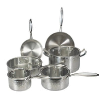 10 Piece Triply Stainless Steel Hammered Cookware Set Cookware Cookware Sets