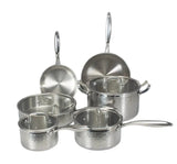 10 Piece Triply Stainless Steel Hammered Cookware Set Cookware Cookware Sets