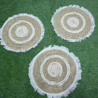 Modern Woven Rattan Placemats – Set of 6, 35cm Table Decor Placemats