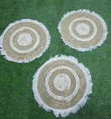 Modern Woven Rattan Placemats – Set of 6, 35cm Table Decor Placemats
