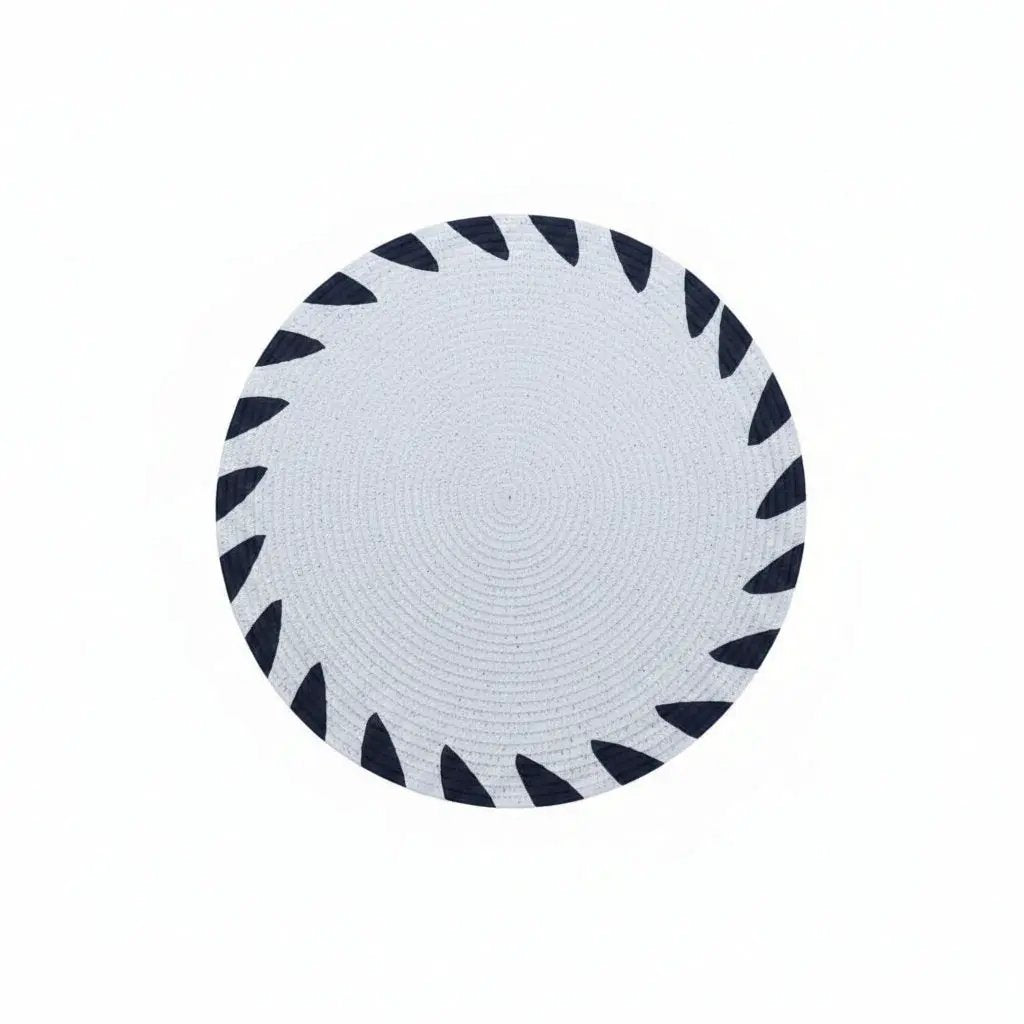 Round Braided Table Mats – Set of 6, 38cm Table Decor Placemats