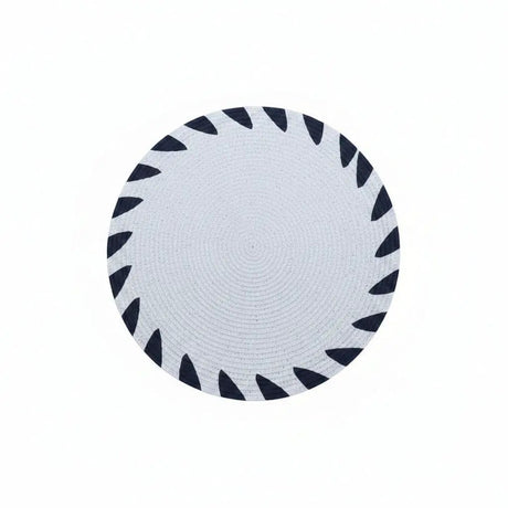 Round Braided Table Mats – Set of 6, 38cm Table Decor Placemats