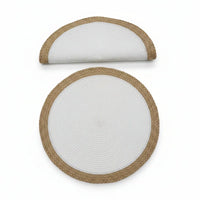 Round Braided Table Mats – Set of 6, 38cm Table Decor Placemats
