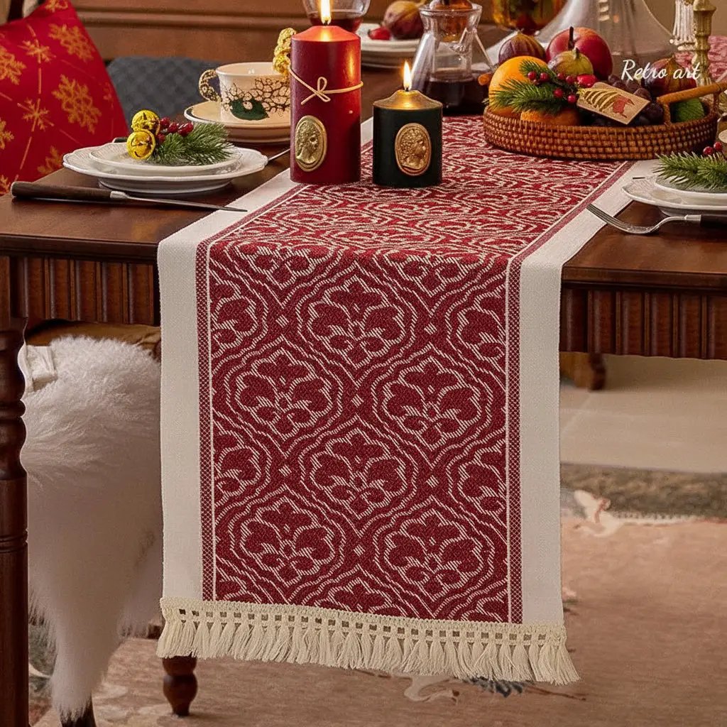 Nordic Waterproof Cotton Linen Table Runner – 35cm Wide Table Linen & Runners Table Runners