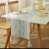 Cotton Linen Table Runner with Tassels – 35x300cm Table Linen & Runners Table Runners
