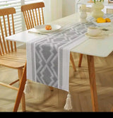 Cotton Linen Table Runner with Tassels – 35x300cm Table Linen & Runners Table Runners