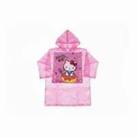 Cartoon Themed Kids Raincoat with Extendable Bag Space Kids Rainwear Rain Coats