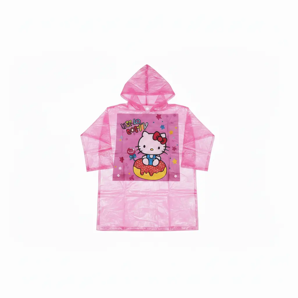 Cartoon Themed Kids Raincoat with Extendable Bag Space Kids Rainwear Rain Coats