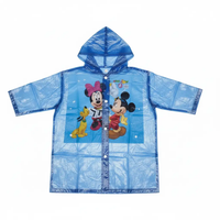 Cartoon Themed Kids Raincoat with Extendable Bag Space Kids Rainwear Rain Coats