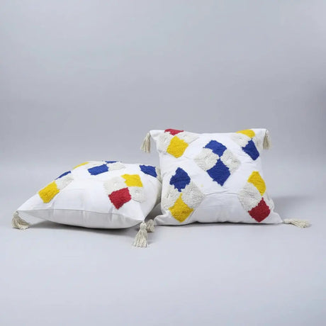 Boho Vintage Tufted Throw Pillow Cover – 45x45cm Home Decor Chair & Sofa Cushion Covers
