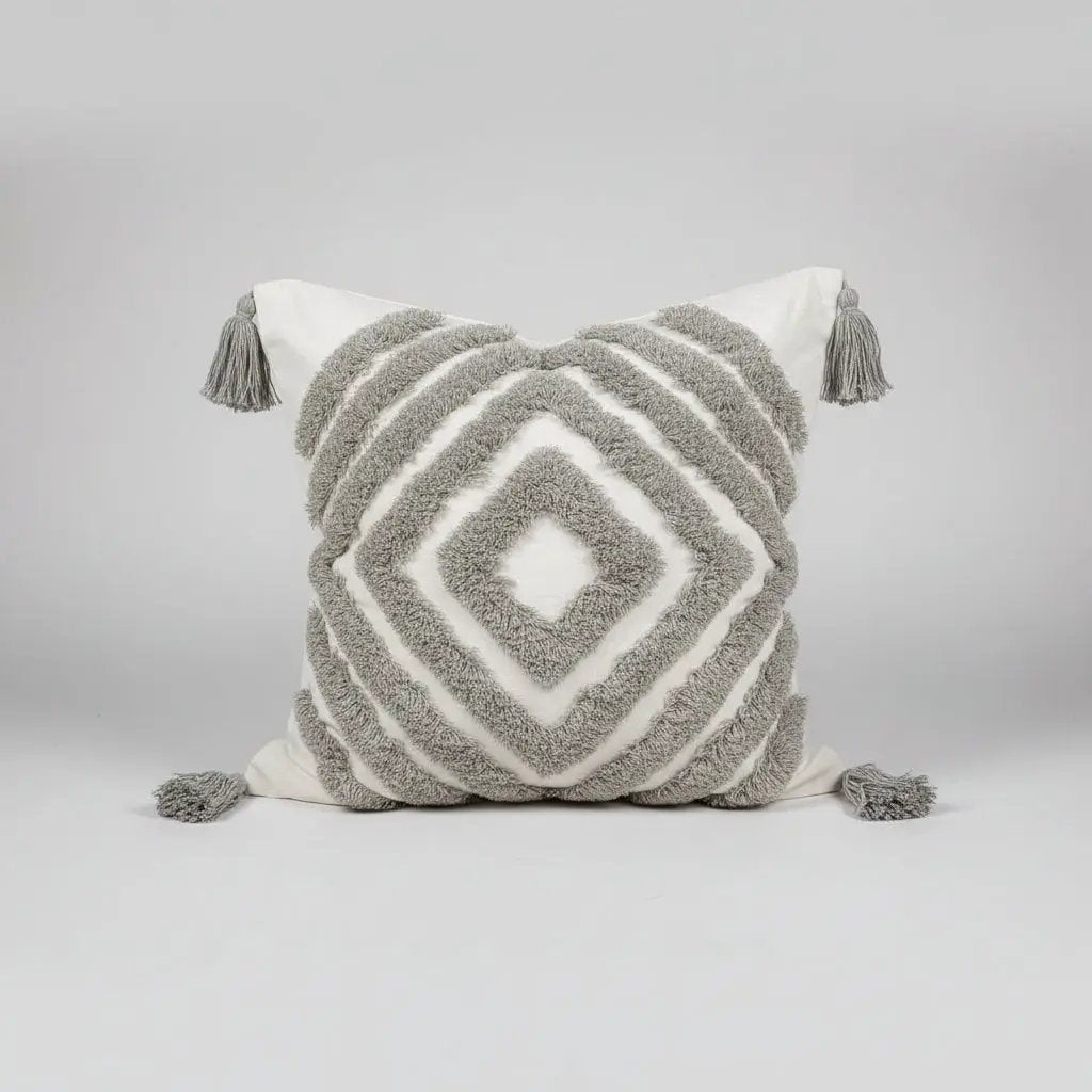 Boho Vintage Tufted Throw Pillow Cover – 45x45cm Home Decor Chair & Sofa Cushion Covers