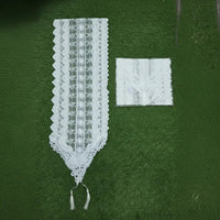 White Lace Embroidered Floral Table Runner – 35x210cm Table Linen Table Runners