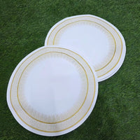 Round Faux Leather PVC Table Mats – Set of 6, 38cm Table Decor Placemats