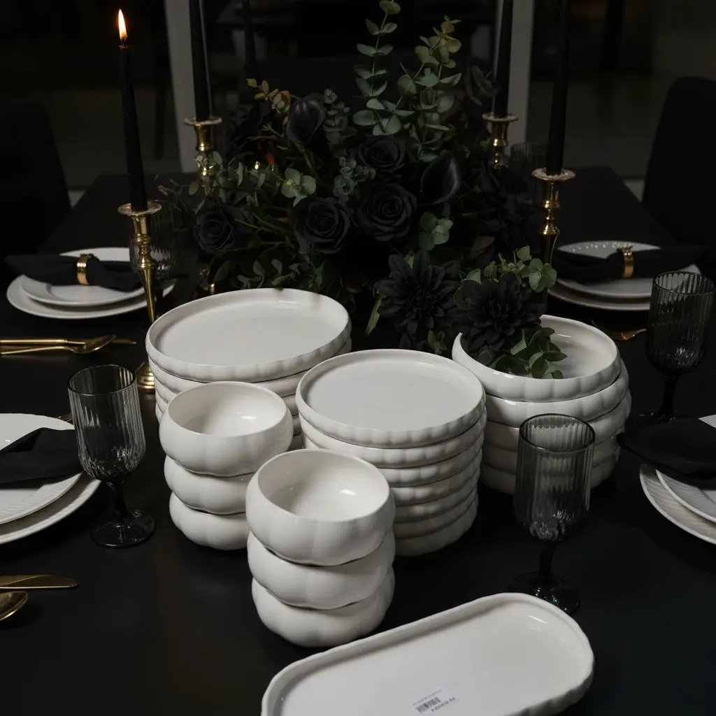 Premium Ceramic Dinner Set – 25pcs Tableware Dinnerware Sets