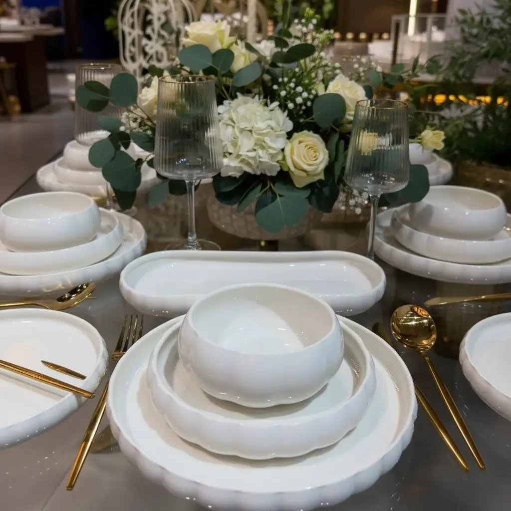Premium Ceramic Dinner Set – 25pcs Tableware Dinnerware Sets