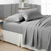 Cotton Striped Bedsheet Set – 5x6 Bedding Bed Sheets