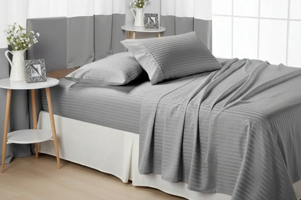 Cotton Striped Bedsheet Set – 5x6 Bedding Bed Sheets