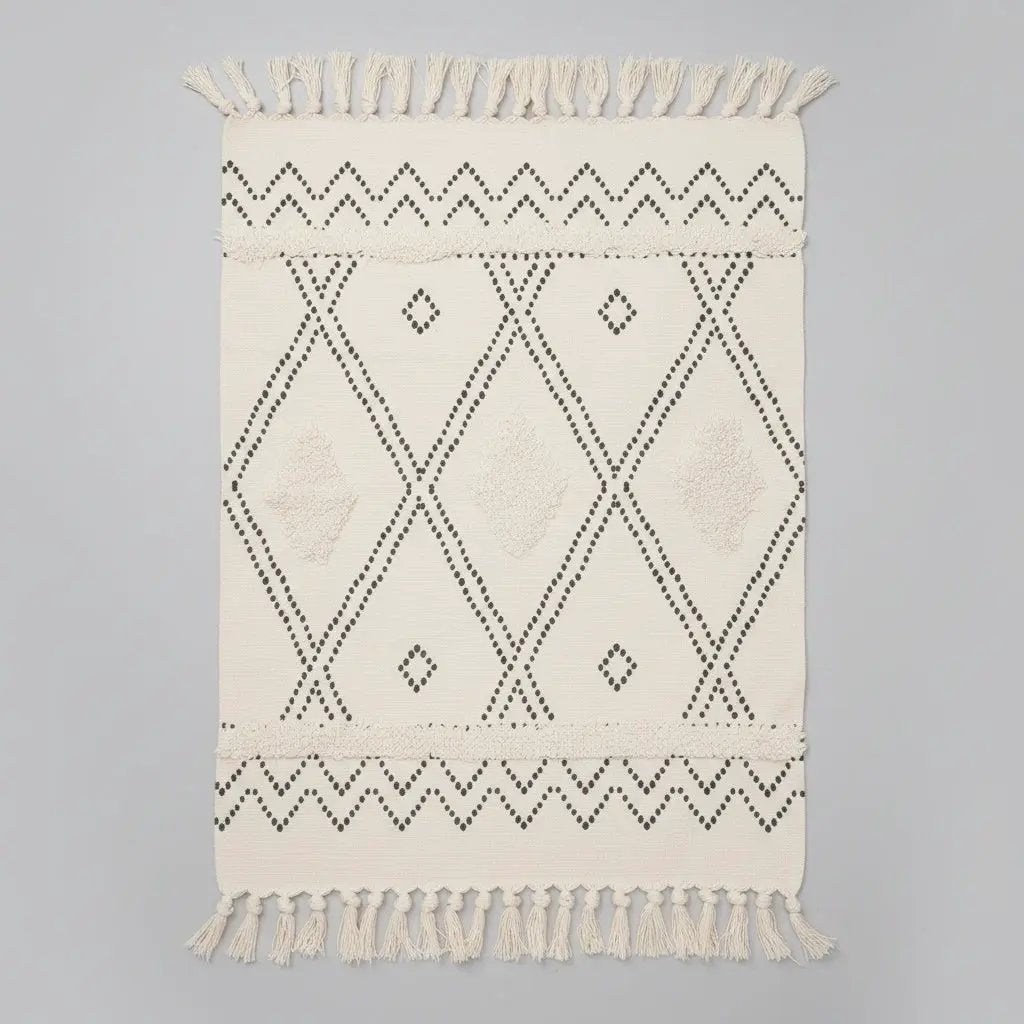 Bohemian Nordic Bedroom Rug with Tassels Rugs & Mats Rugs