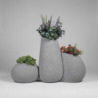 Modern Three Piece Decorative Floor Vase Set For Living Rooms Home Décor & Vases Vases