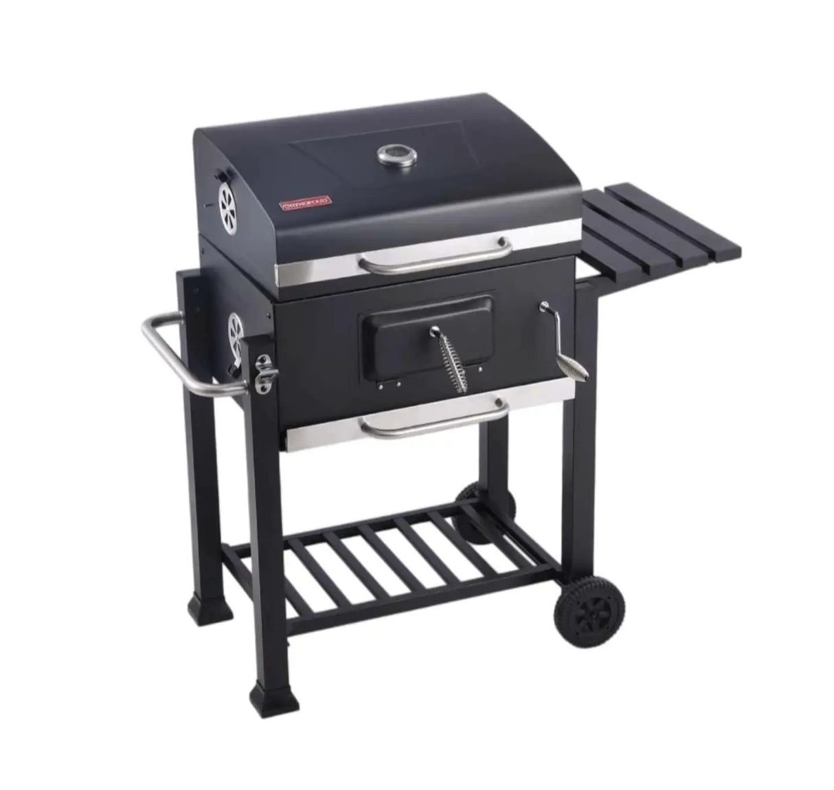 Heavy Duty Commercial BBQ Grill with Side Table & Trolley Outdoor & BBQ Outdoor Grills