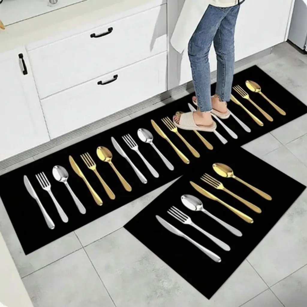 Rubber Kitchen Mats – Set of 2 Kitchenware Rugs
