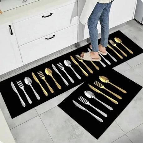 Rubber Kitchen Mats – Set of 2 Kitchenware Rugs