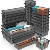 Premium 25 Piece Drawer Organizer Set Stackable In Durable PP Material Storage & Organisation Household Drawer Organizer Inserts