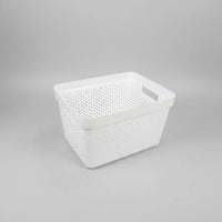 Modern Storage Basket with Bamboo Lid Storage & Organisation Household Storage Baskets