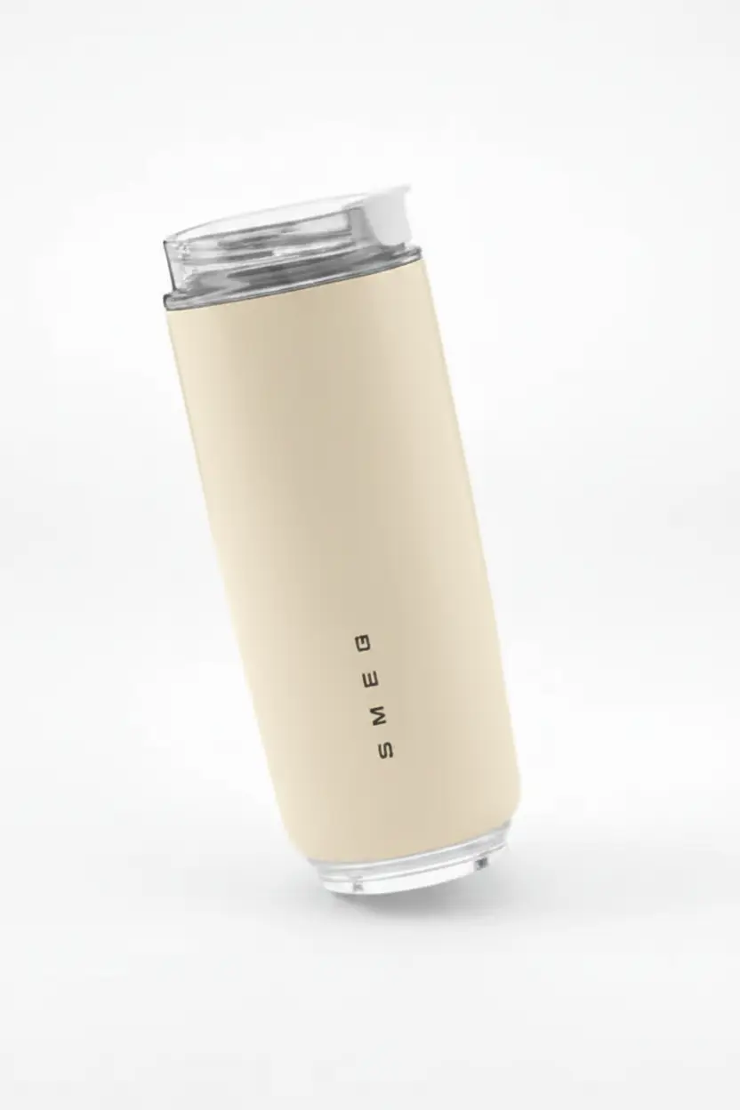 SMEG Insulated Travel Coffee Cup With Lid 420ml Leakproof Drinkware Travel Mugs