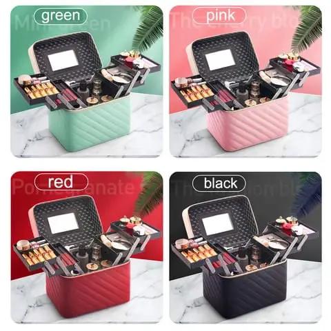 2 Tier Make Up Box Beauty & Organisation Train Cases