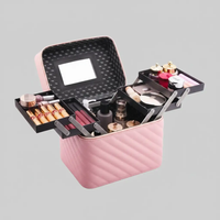 2 Tier Make Up Box Beauty & Organisation Train Cases