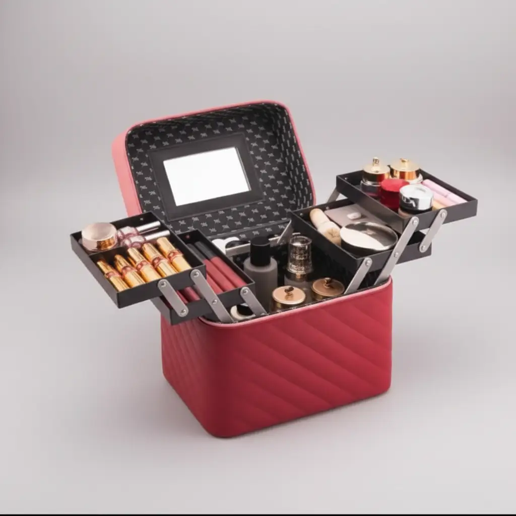 2 Tier Make Up Box Beauty & Organisation Train Cases