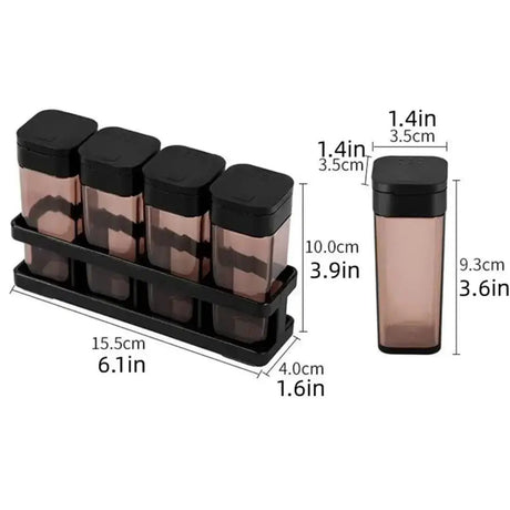4pcs Spice Seasoning Set Kitchen Spice Organizers
