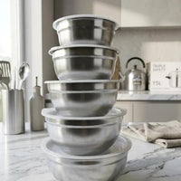 Salad Bowl Set of 5 Kitchenware Food Storage Containers